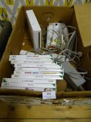 Wii Console with Controllers and Ten Games