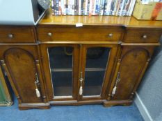 Mahogany Sideboard with Inlaid and Glass Central D