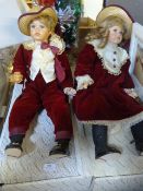 Two Alberon Large Porcelain Dolls