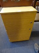 Light Oak Effect Five Height Filing Drawers
