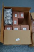 Box Containing 15 Boxes of Ceramic Door Knobs