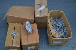 Five Cases Containing Cast Iron Door Handles, Cast
