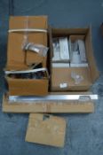 Three Boxes of Assorted Brushed Nickel Handles