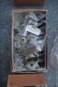 Box Containing Eleven Harley Davidson Cast Iron Bo