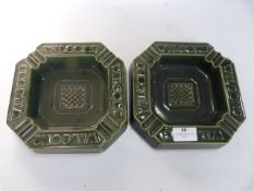Two Wilson's Pottery Ashtrays