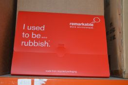 *Two Boxes of A4 Recycled Document Wallets (Red)