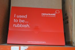 *Two Boxes of A4 Recycled Document Wallets (Red)