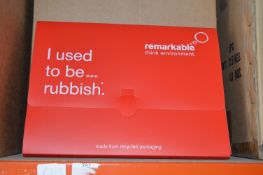 *Box of A4 Recycled Document Wallets (Red)