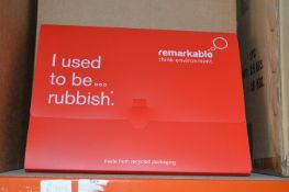 *Two Boxes of A4 Recycled Document Wallets (Red)
