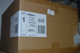 *Five Teir Steel Letter Rack (Grey)