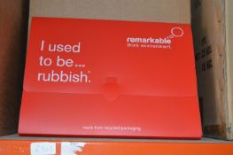 *Two Boxes of A4 Recycled Document Wallets (Red)