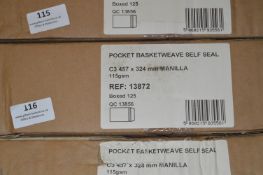 *Box of Self Seal Basket Weave Pocket Envelopes C3