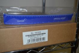 *Three Boxes of 50 30cm Recycled Rulers (Blue)