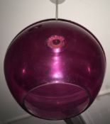 2 x Purple Suspended Ceiling Lights - CL188 - Ref B32 - Location: London W1J Buyers will be required