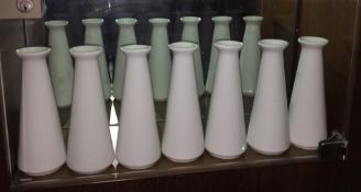 42 x White Ceramic Table Vases - CL188 - Ref GF31a - Location: London W1J