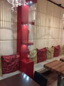 2 x Upright Illuminated Display Cabinets - H275 x W26 x D54 cms - CL188 - Ref GF23 - Location: