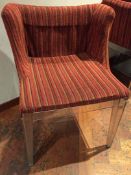 1 x Kartell Mademoiselle Chair With Transparent Legs and Fabric Seat - Perfect For Contemporary