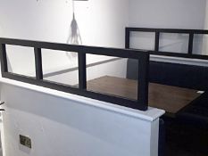 2 x Windowed Partitions - Built & Installed July 2015 - Dimensions: Both L145 x 35cm - Ref: WS/GF016