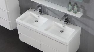 1 x MarbleTECH Urban Double Basin & Base Unit 120 - B Grade Stock - Ref:ABS21-120 & AWS31-120 - CL17