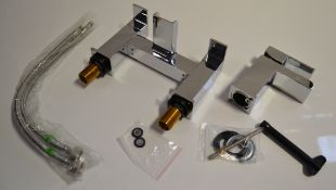 1 x VP Waterfall Bath & Basin Mixer Taps - Ref: DSY185 - CL190 - Location: Altrincham WA14