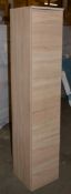 1 x Drift Oak Tall Bathroom Cabinet - Unused Stock - Unboxed - Includes Fittings and Handles - 300mm