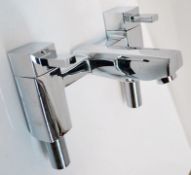1 x Modern Bath Filler Brass Mixer Tap – Used Commercial Sample In Good Condition - Model: Y03 –