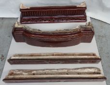 1 x Vintage Ceramic Fire Surround - 90cm Wide - Recently Removed From An Upmarket Bar Environment -
