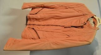 1 x Steilmann Kirsten Womens Peach Faux Leather Coat / Jacket - CL210 - Ref SC2030 - Location: Altri