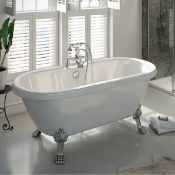 1 x Shakespeare Roll Top Freestanding Bath - High Quality Acrylic Finish - 1780mm Size - Double Ende