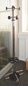 1 x Coat and Umbrella Stand - Chrome Finish  CL400 - Ref 033 - Location: Manchester M32 Collection