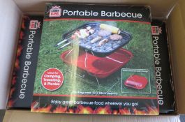 6 x Portable Barbeques - Boxed New Stock - Assorted Colours - CL185 - Ref: DRT0686 - Location: Stoke
