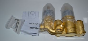 1 x Twin Shower Valve - VAL1001 - Ref: DSY139 - Unused Stock - CL190 - Location: Altrincham WA14