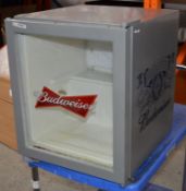 1 x Husky Budweiser Counter Top Mini Fridge - H50 x W44 x D47 cms - CL011 - Ref JP264 - Location: