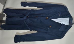 1 x Steilmann Kirsten Womens Knee-Length Blue Coat - CL210 - Ref SC2057 - Location: Altrincham