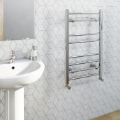 1 x Eco Heated Towel Rail Radiator (TW30) - Unused Sealed Stock - Size: 800 x 500mm - CL190 - Ref