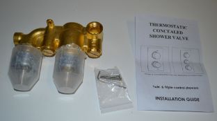 1 x Twin Shower Valve - VAL1001 - Unused Stock - Ref: DSY155 - CL190 - Location: Altrincham WA14