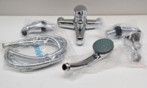1 x Deck Mounted Bath Shower Mixer (Inc Shower Kit) – Used Commercial Sample In Good Condition -