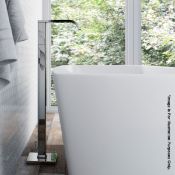 1 x Mode Flex Freestanding Bath Filler Tap - Made From Solid Brass With A Hand Polished Chrome