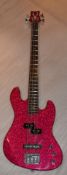 Daisy Rock - Rock Candy Debutante Bass Guitar - Girls Bass Guitar - Atomic Pink