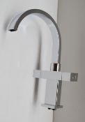 1 x Twin Lever Chrome Swivel Kitchen Sink Mono Mixer Tap – Used Commercial Sample In Good