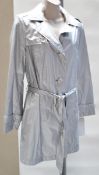 1 x Steilmann Kirsten Belted Womens Coat / Mac In Silver - One-off Sample Piece - CL210 - Ref SC2025