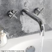 1 x Alexa Wall Mounted Basin And Bath Mixer Tap Pack - TAP06 - Unused Stock - Ref: DSY129 -