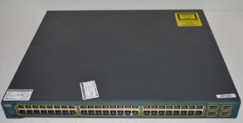 1 x Cisco Catalyst 3560 48 port PoE Switch - CL400 - Ref JP224 - Location: Altrincham WA14