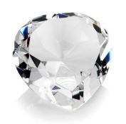 10 x ICE London Heart Shaped Crystal Paperweights - Colour: Clear - 11cm High - New & Boxed