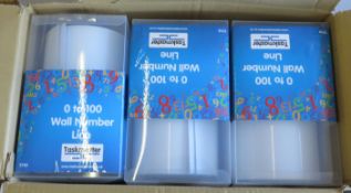 9 x TaskMaster Educational 0-100 Number Lines - New/Boxed - CL185 - Ref: DRT0689 - Location: Stoke S