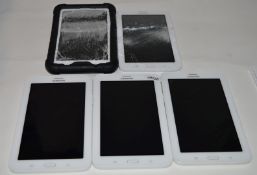 5 x Samsug Galaxy 7 Inch Tablet Computers - Spares or Repairs - Includes Three With Cracked