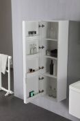 1 x White Gloss Storage Cabinet 120 - A-Grade - Ref:ASC42-120 - CL170 - Location: Nottingham NG2 -