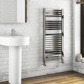 1 x Square Heated Towel Rail Radiator (TW20) - Unused Sealed Stock - Size: 1200 x 490mm - CL190 -