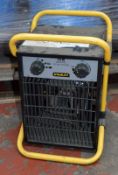 1 x Stanley ST-03-230-E 40/1650/3000W 1 Phase Electric Fan Heater - CL185 - Ref: DSY0190 - Location: