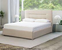 1 x TEMPUR Ottoman Headboard - Fabric: Panama - Colour: Natural - Item Dimensions: W150 x H122cm -